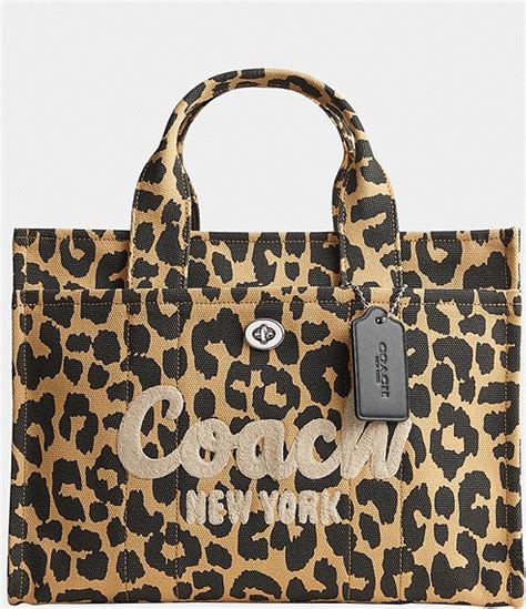 leopard print purse coach|coach leopard cargo tote bag.